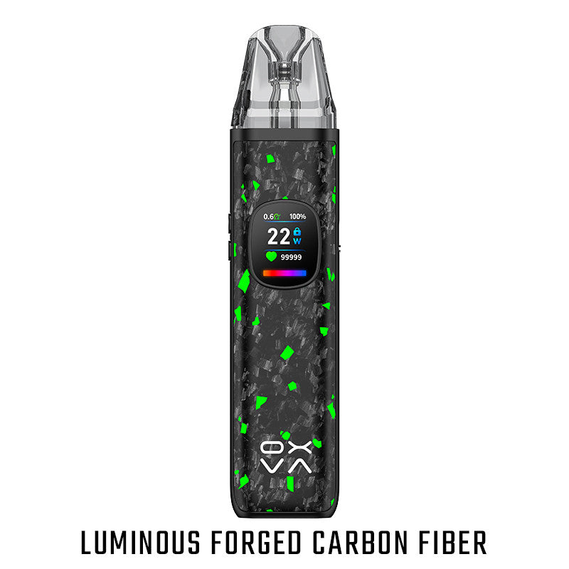 OXVA xlim pro 2 dna luminous forged carbon fiber pod system e zigarette geraet in carbon optik mit integriertem akku und displa