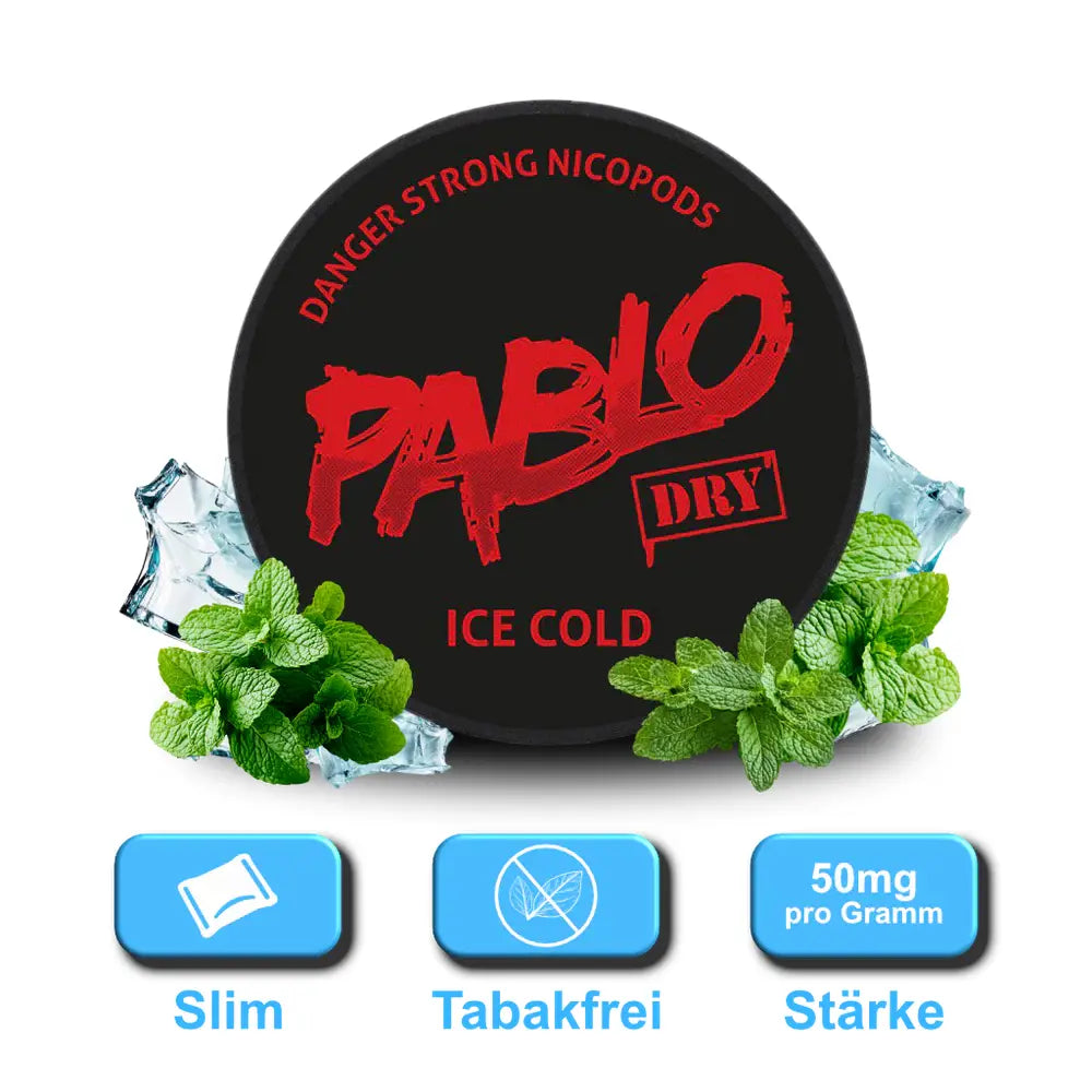 pablo dry snus ice cold dose slim format 50mg