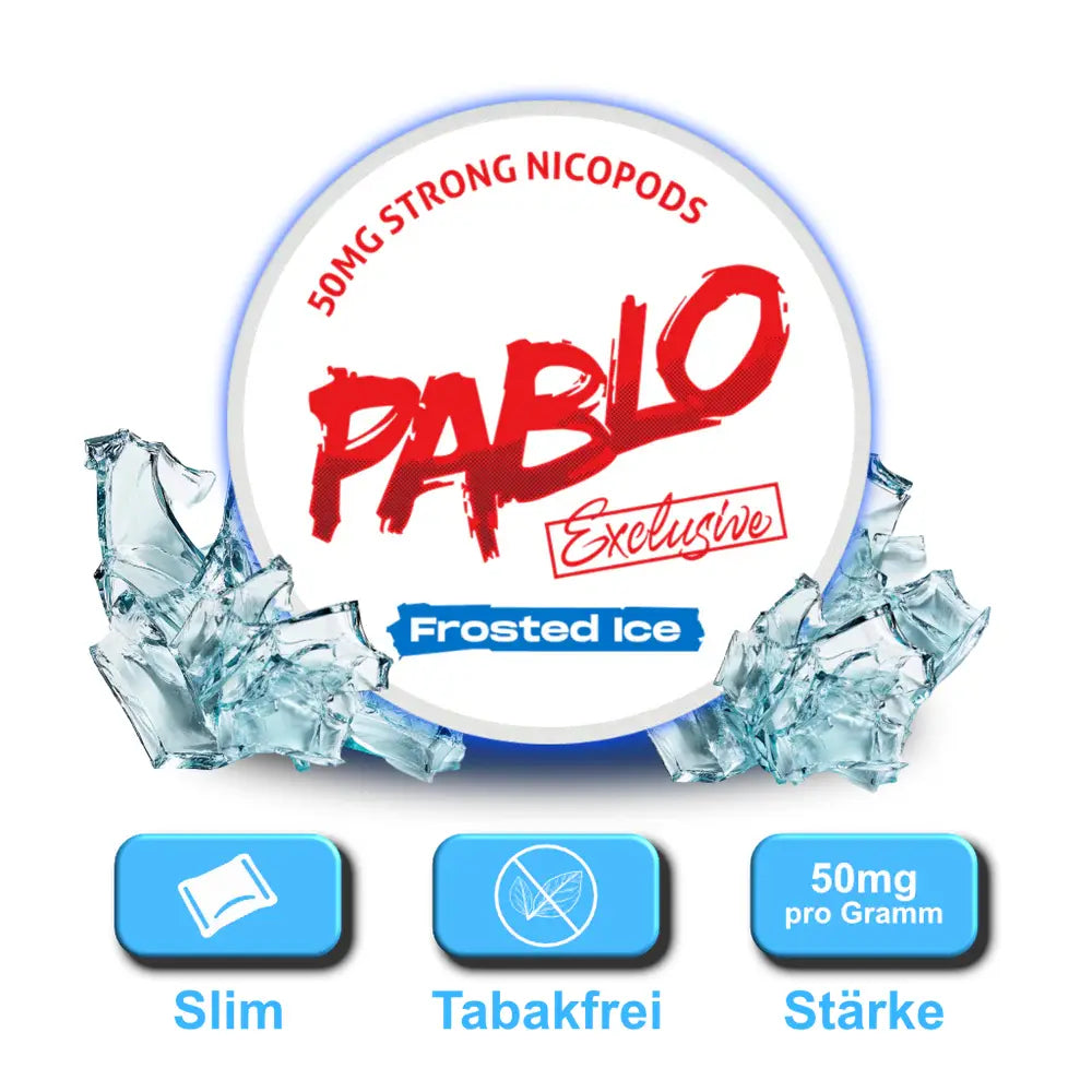 pablo exclusive snus frosted ice dose slim format 50mg