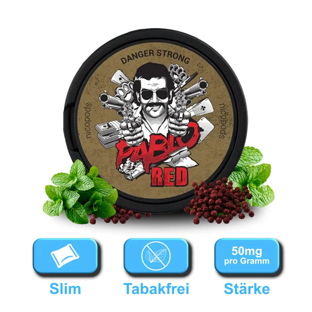 pablo snus dose red minze 50mg nikotin slim format