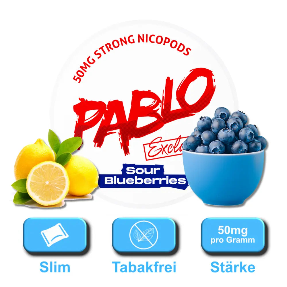 pablo snus dose sour blueberries 50mg nikotin slim format