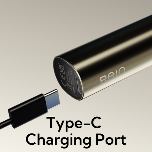 REJO usb anschluss zum laden des erhitzers mit usb c kabel verbindung
