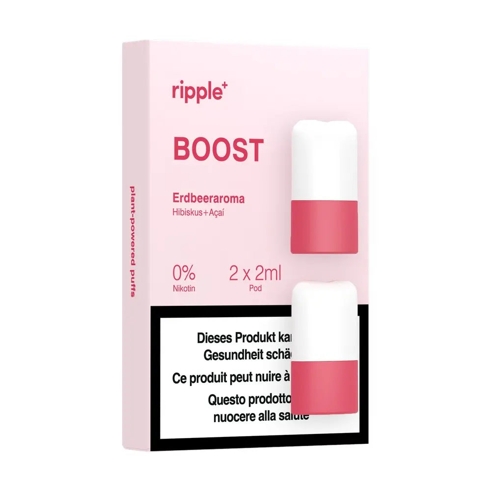 RIPPLE PLUS pod boost erdbeere hibiskus acai 2ml nikotinfrei aromapod made in gb