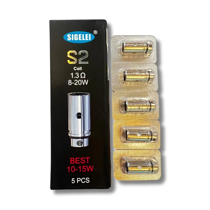 SIGELEI s2 coils 1 3 ohm 5er pack ersatzverdampferköpfe für etiny plus und etiny 2