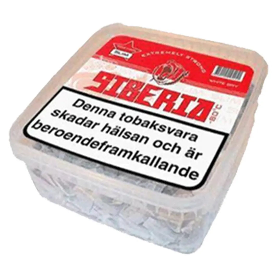 siberia snus red white dry slim 43mg nikotin mit ca 600 beutel