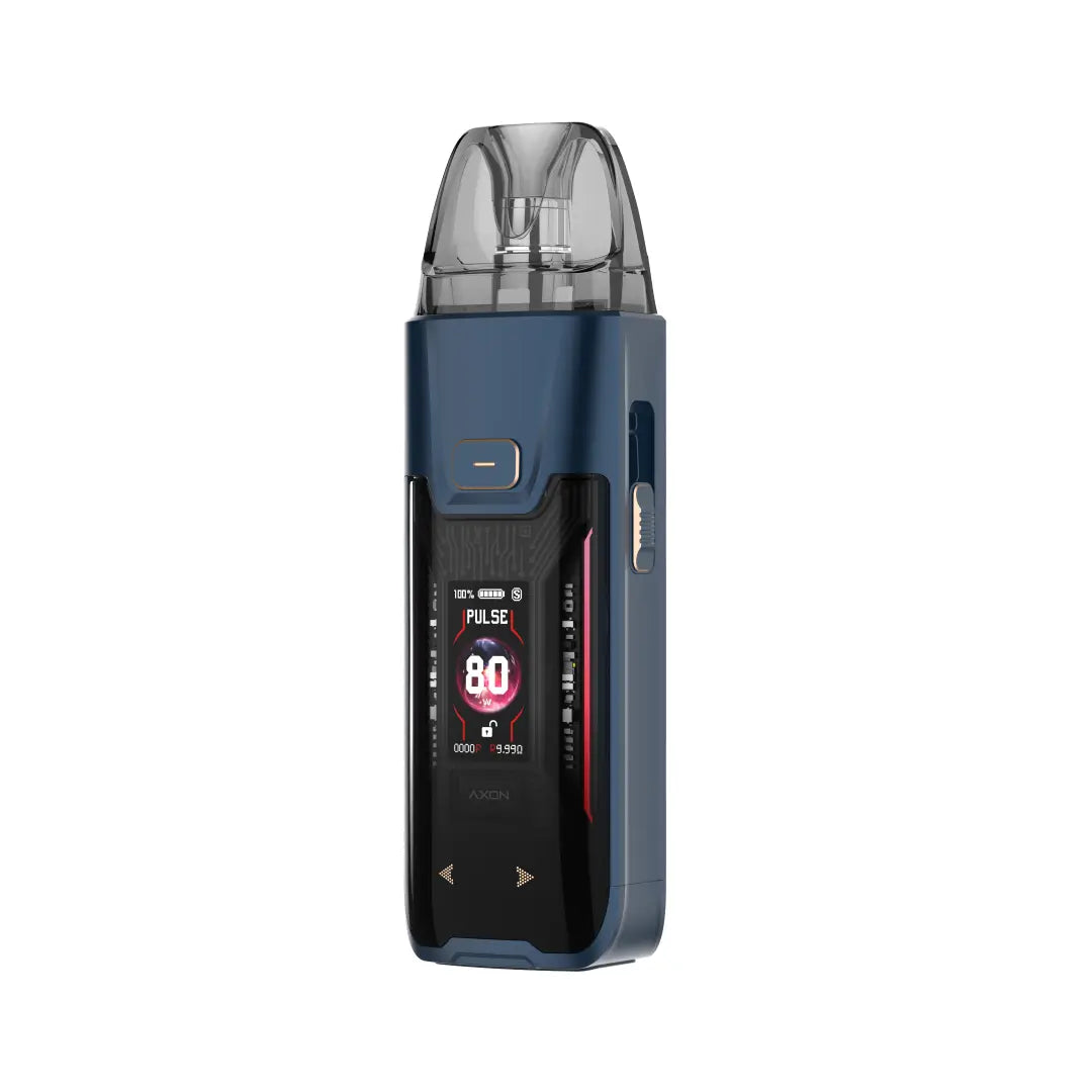 VAPORESSO xr max 2 storm blue pod system e zigarette geraet in blauer ausfuehrung mit integriertem akku und display