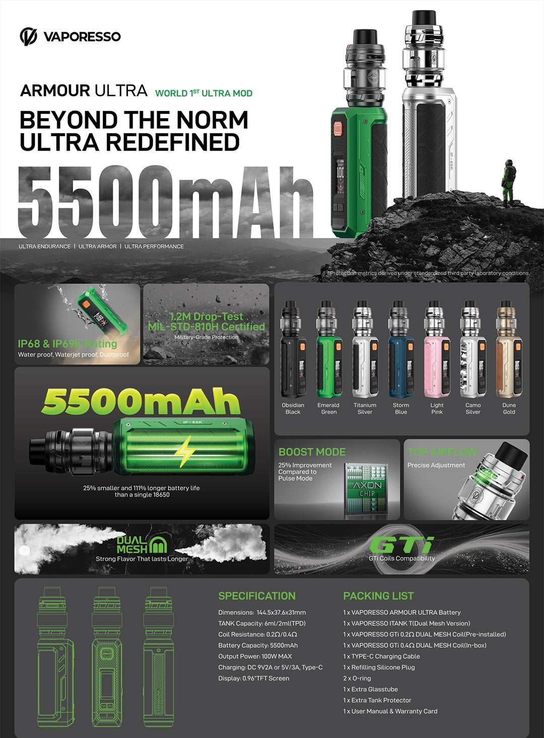 Vaporesso Armour Ultra 5500mAh