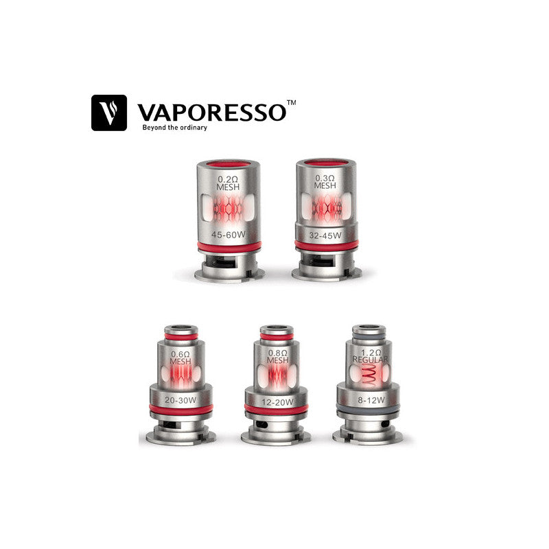 e-zigarette vaporesso gtx coils verschiedene ohm stärken