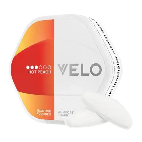 VELO shift snus hot peach nikotinbeutel mit fruchtigem pfirsich geschmack fuer diskreten nikotingenuss