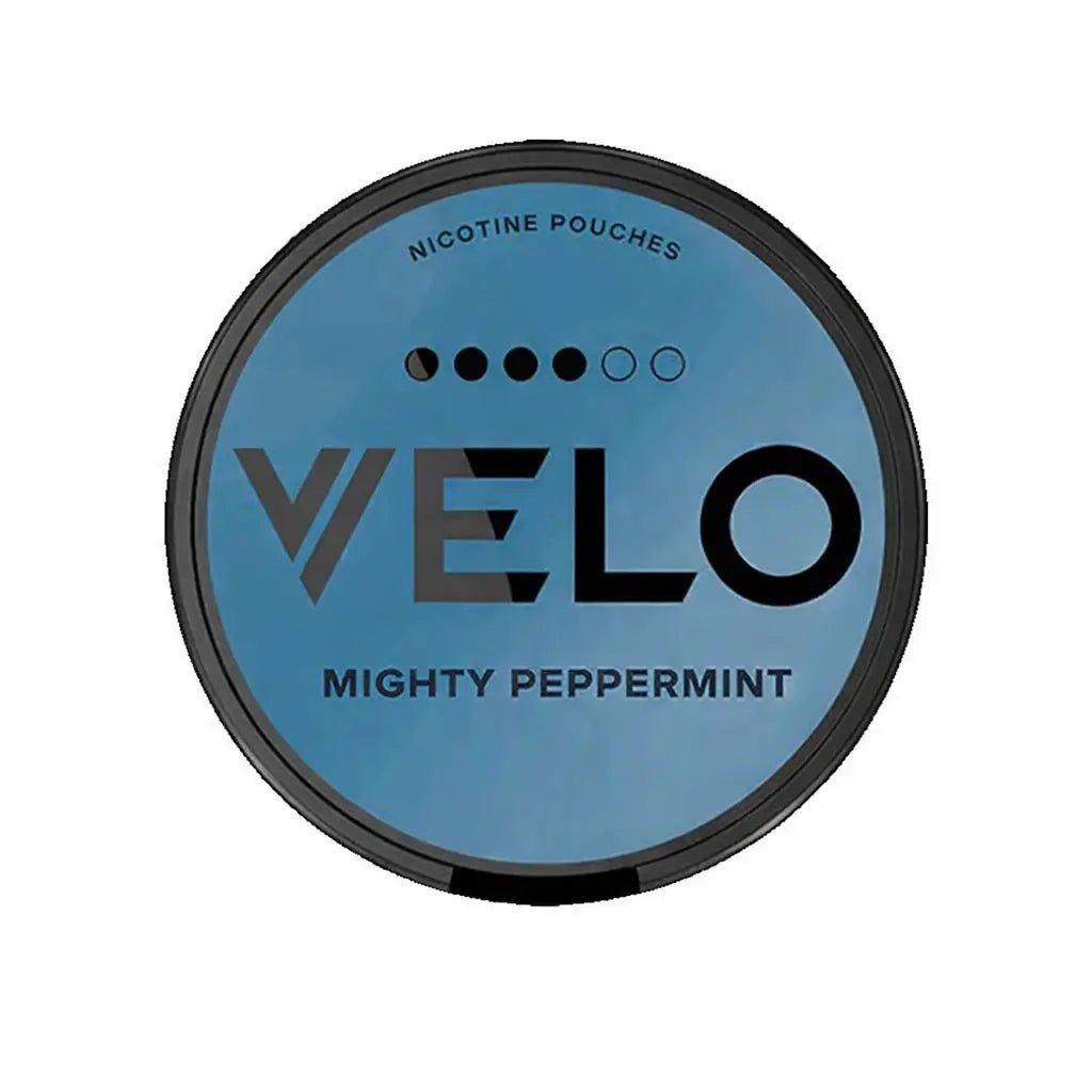 VELO snus mighty peppermint intense 10.9mg nikotinbeutel mit starkem pfefferminz geschmack fuer intensiven nikotingenuss