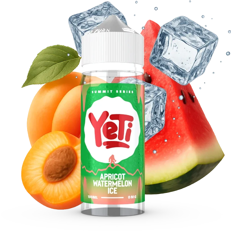 YETI SUMMIT apricot watermelon ice 100ml shortfill flasche mit suesser aprikose saftiger wassermelone und ice note premium e liquid made in gb