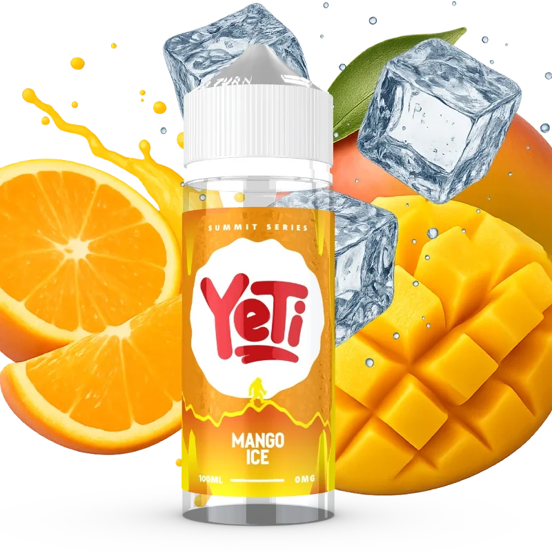 YETI SUMMIT orange mango ice 100ml shortfill flasche mit orange und tropischer mango premium e liquid made in gb