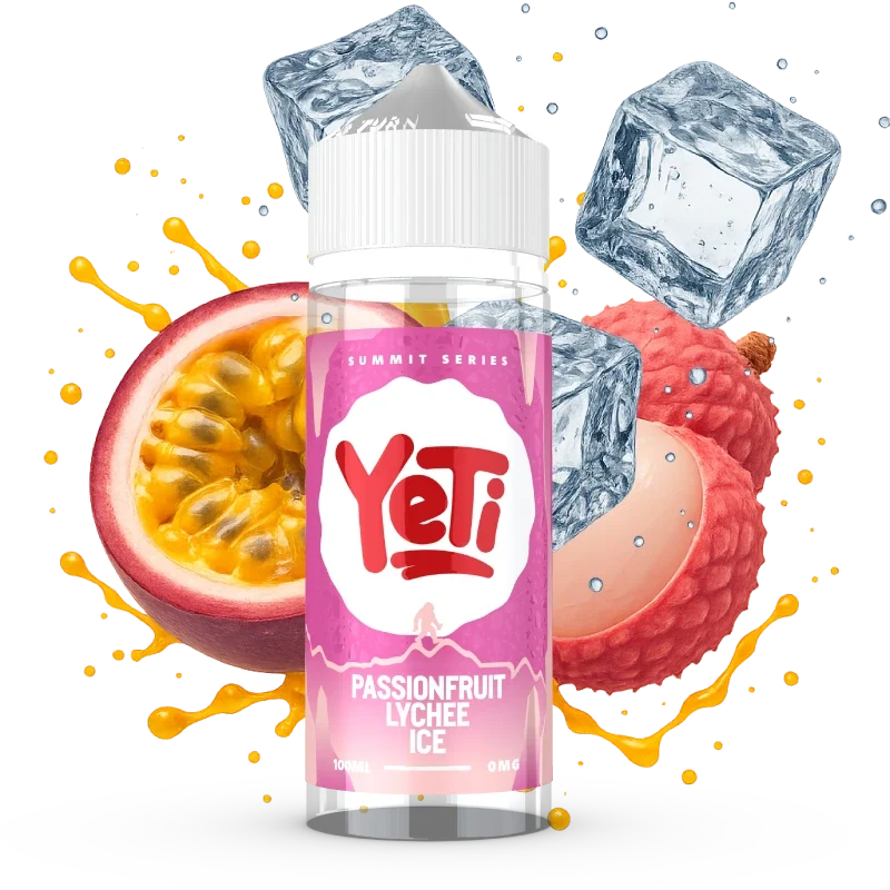 YETI SUMMIT passionfruit lychee ice 100ml shortfill flasche mit passionsfrucht und litschi premium e liquid made in gb