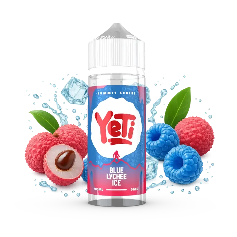 YETI summit blue lychee ice e liquid 100ml shortfill, fruchtig und eiskalt im geschmack