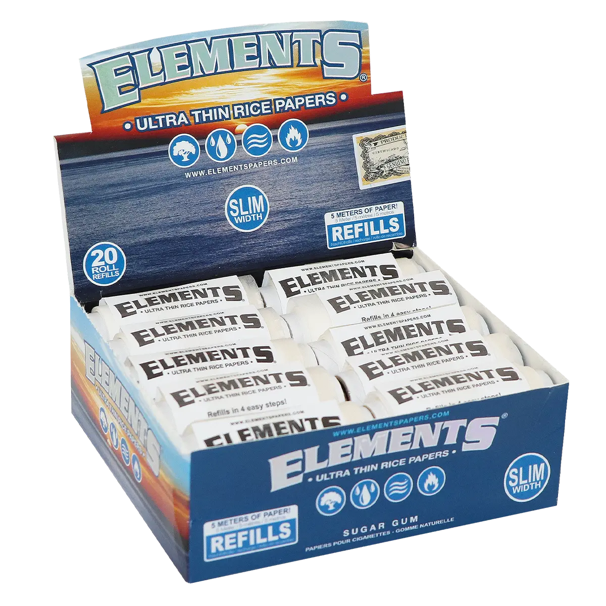 Zigarettenpapier Elements Slim Rolls Refill